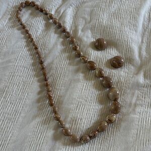 Vintage Nuetral Beaded Necklace